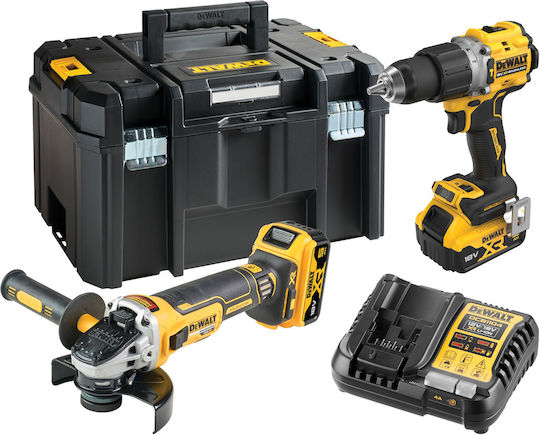 DCK2026P2T Σετ Γωνιακός Τροχός & Κρουστικό Δραπανοκατσάβιδο Brushless 18V