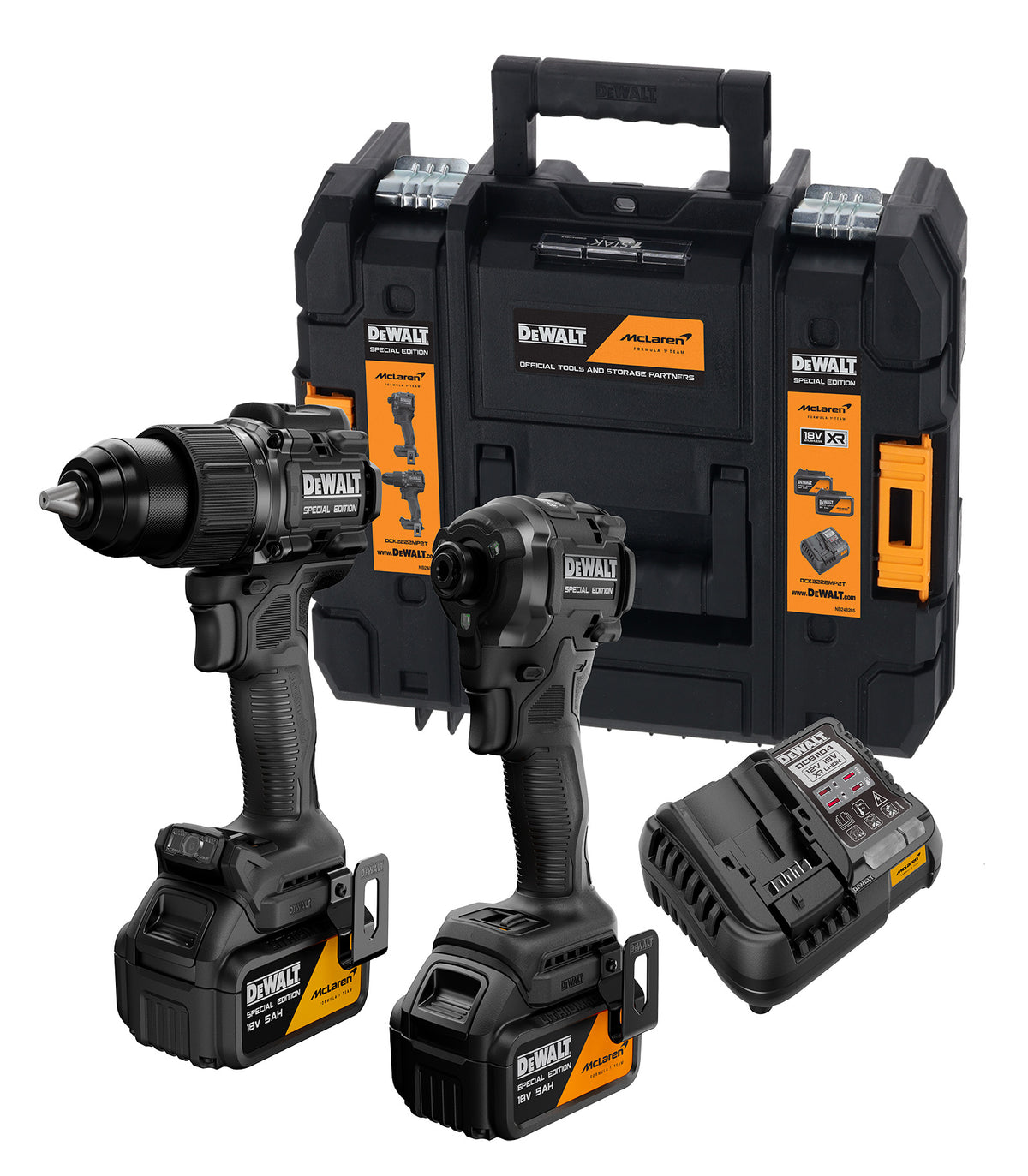 DCK2222MP2T ΣΕΤ 2 ΕΡΓΑΛΕΙΩΝ  ΔΡΑΠΑΝΟΥ/  ΠΑΛΜΙΚΟΥ 18V XR DEWALT Χ McLAREN