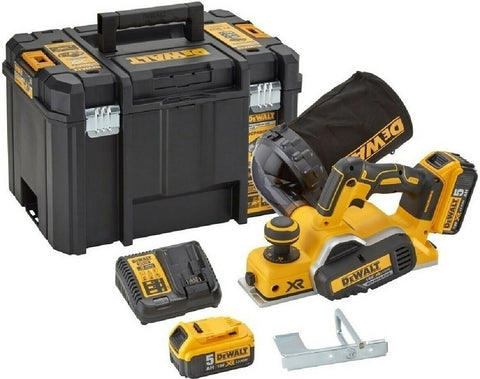 DCP580P2-QW ΠΛΑΝΗ 18V Dewalt Πλάνη 18V 2x5Ah με Σύστημα Αναρρόφησης